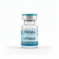 Epithalon 50mg research peptide vial with Prima Biotech label on white background
